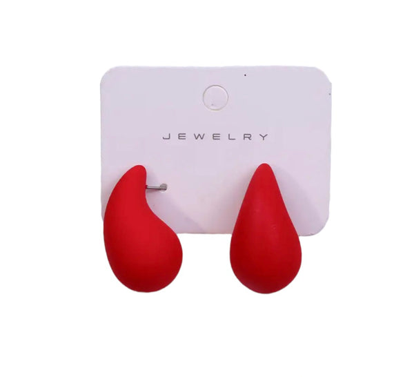 Coppia orecchini teardrop goccia 3d resina e argento 925 vari colori