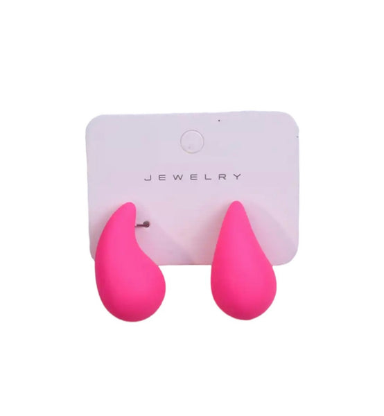 Coppia orecchini teardrop goccia 3d resina e argento 925 vari colori