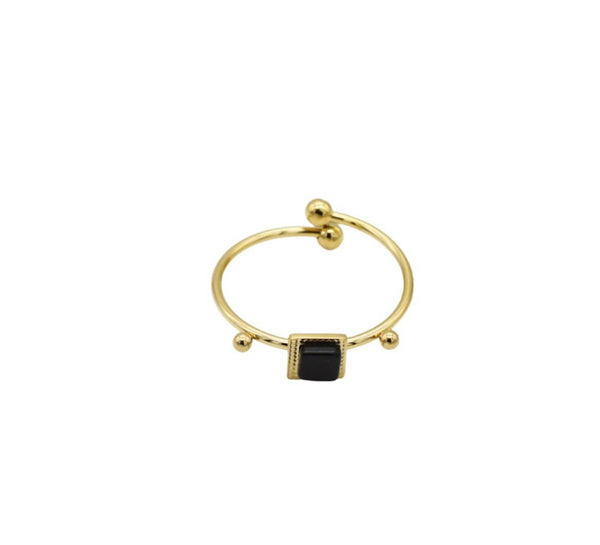 Anello delle isole  Santorini pietra quadrata vari colori