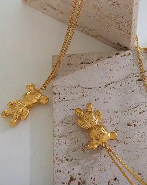 Collana orsacchiotto tatuato versione gold