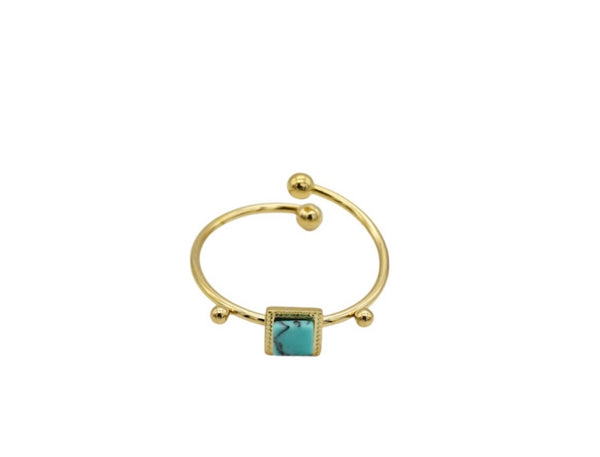 Anello delle isole  Santorini pietra quadrata vari colori