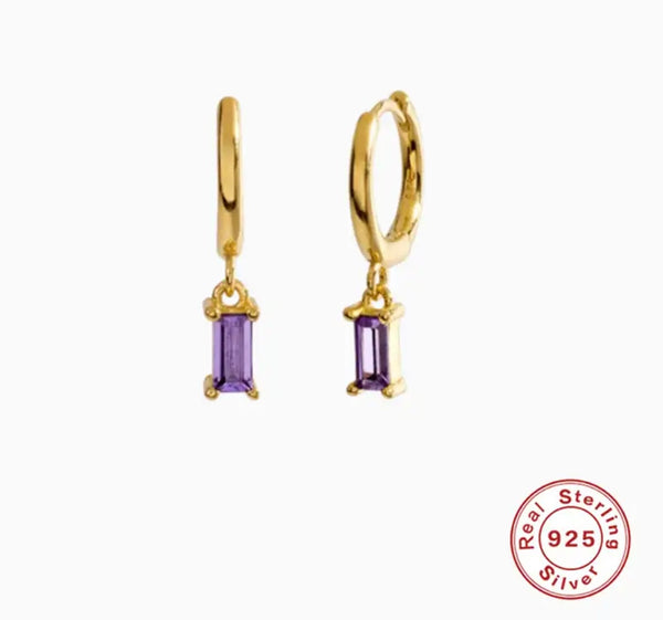 Mono orecchino Baquette argento 925