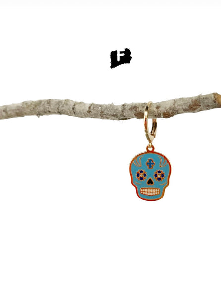 Mono orecchino principessa glam remedios calavera skull
