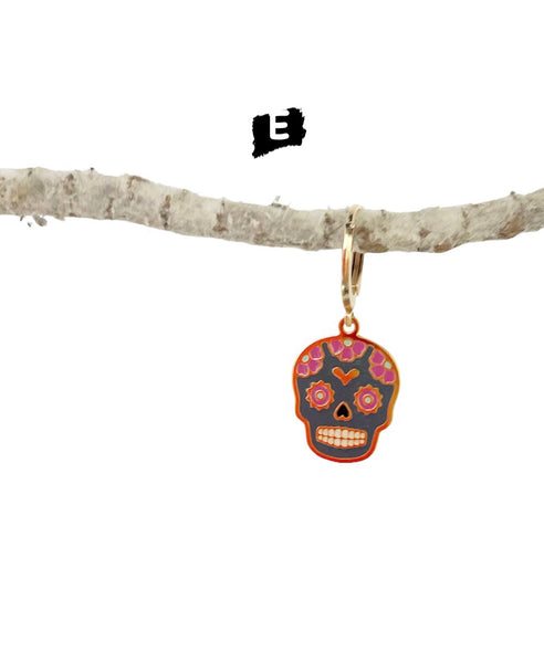 Mono orecchino principessa glam remedios calavera skull