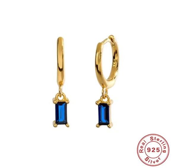 Mono orecchino Baquette argento 925
