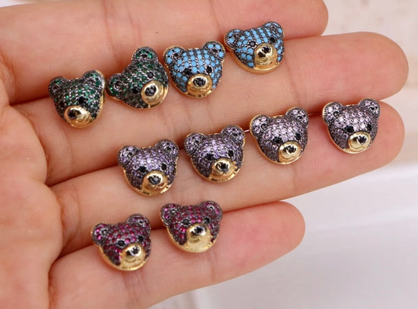 Mono orecchino lobo teddy bear orsacchiotto
