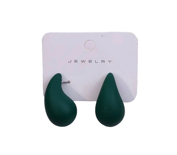 Coppia orecchini teardrop goccia 3d resina e argento 925 vari colori