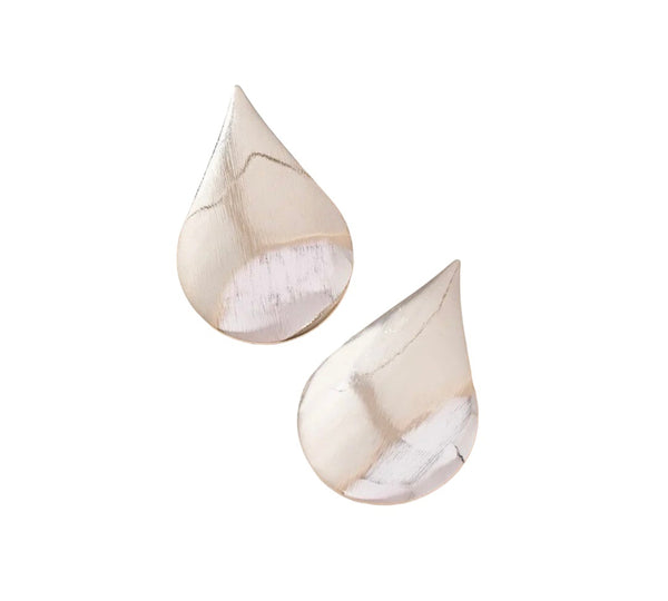 Coppia orecchini goccia piatta big