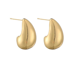 Coppia orecchini teardrop goccia 3d misura Large due varianti colore