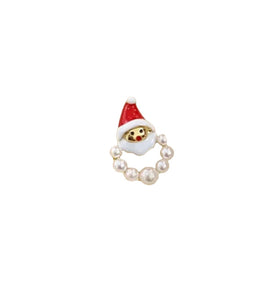Mono orecchino Christmas Edition Babbo Natale perle