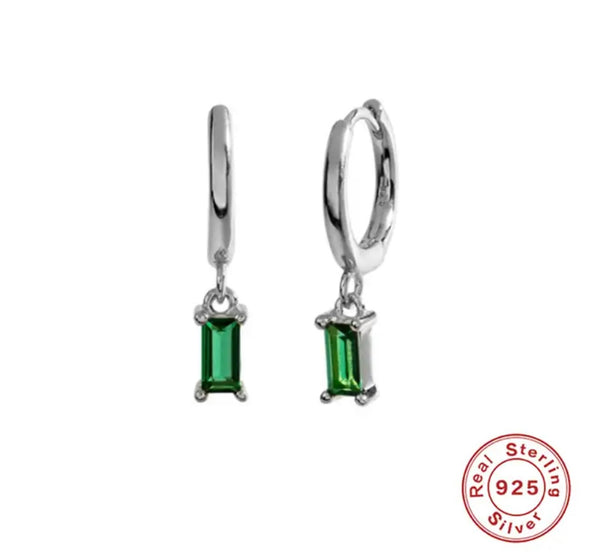 Mono orecchino Baquette argento 925