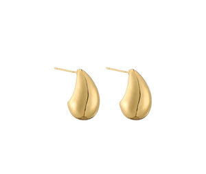 Coppia orecchini teardrop goccia 3d misura small piccola due varianti colore