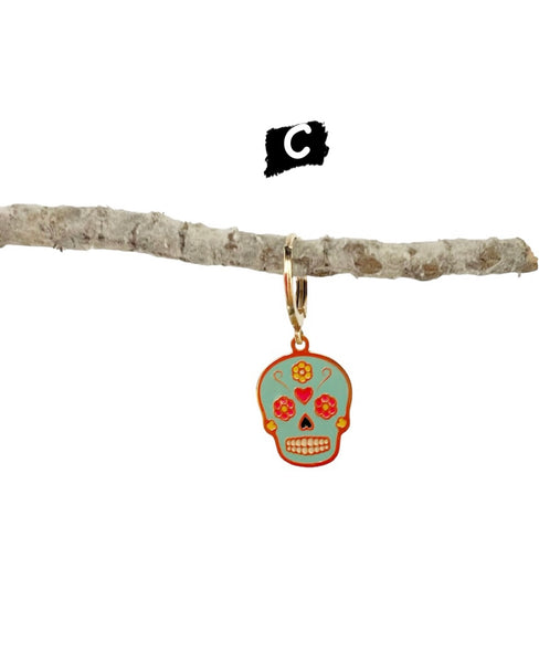 Mono orecchino principessa glam remedios calavera skull