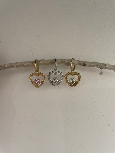 Mono orecchino Holy Heart crystal