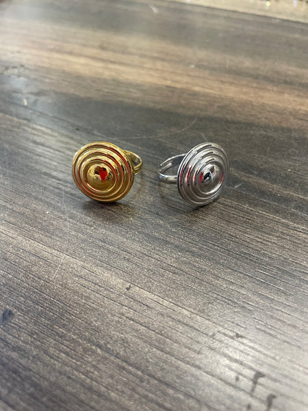 Anello regolabile disco lavorato