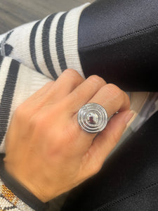 Anello regolabile disco lavorato