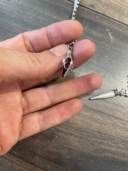 Collana serpente lavorato regolabile due varianti colore