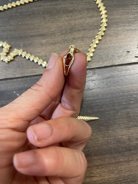 Collana serpente lavorato regolabile due varianti colore