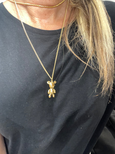 Collana orsacchiotto tatuato versione gold