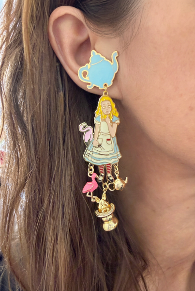Coppia Orecchini Principessa Glam Alice Orologio
