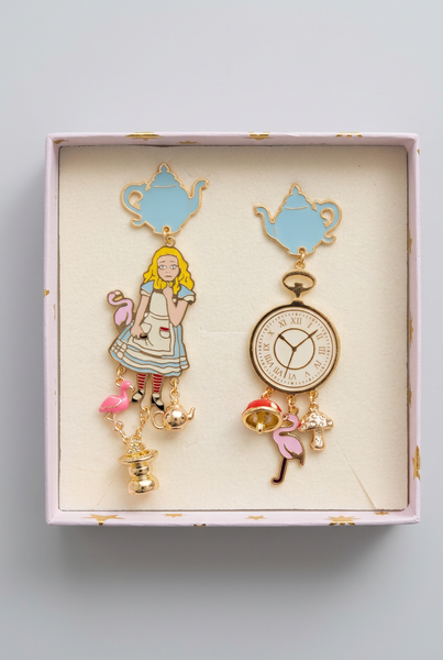 Coppia Orecchini Principessa Glam Alice Orologio
