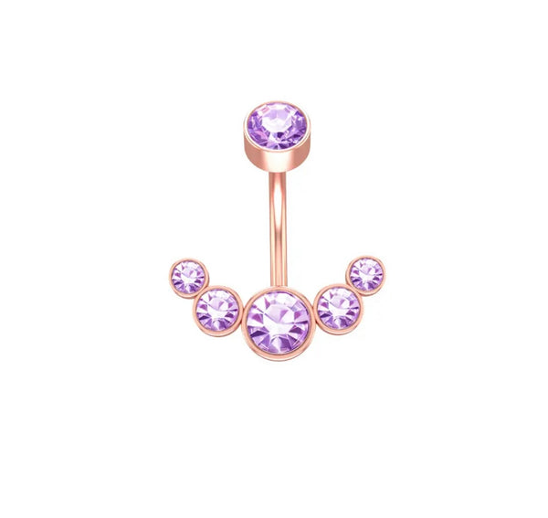 Piercing ombelico crystal punti luce Double face