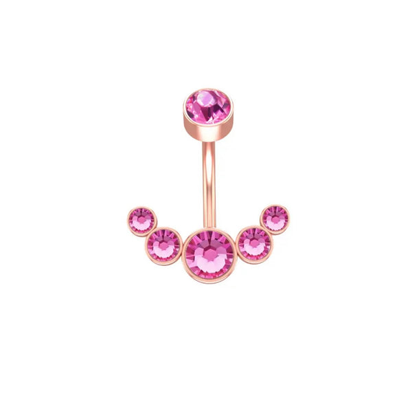 Piercing ombelico crystal punti luce Double face