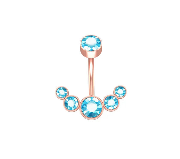 Piercing ombelico crystal punti luce Double face