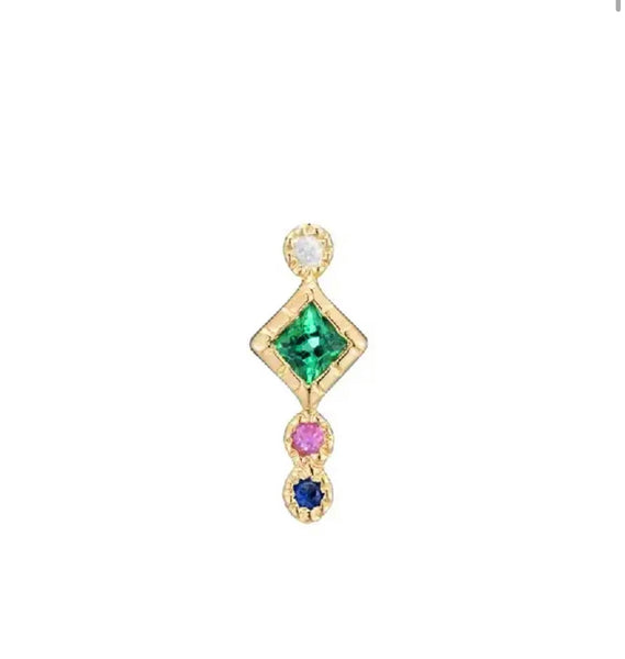 Mono orecchino piercing argento 925