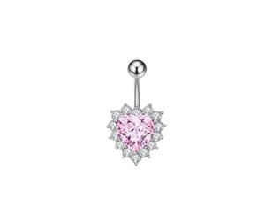 Piercing ombelico cuore crystal