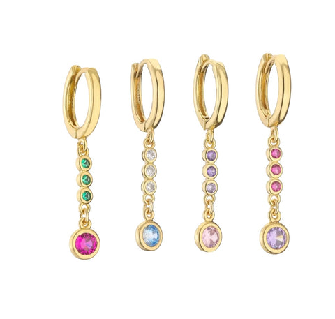 Mono orecchino con charms barra punto luce