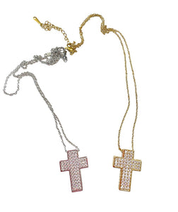 Collana girocollo croce grande