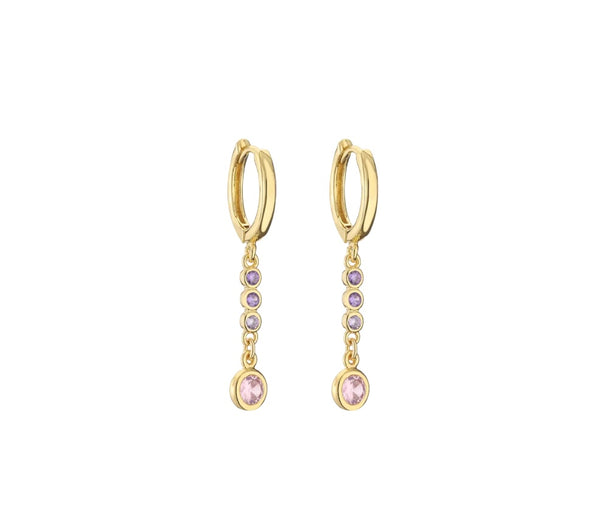 Mono orecchino con charms barra punto luce