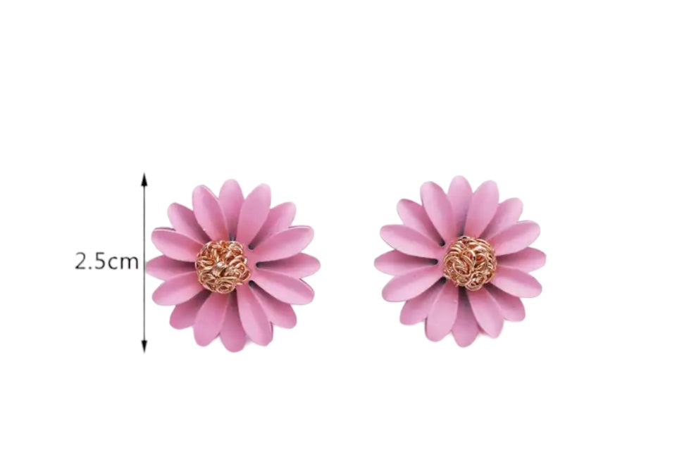 Coppia orecchini girasole argento 925