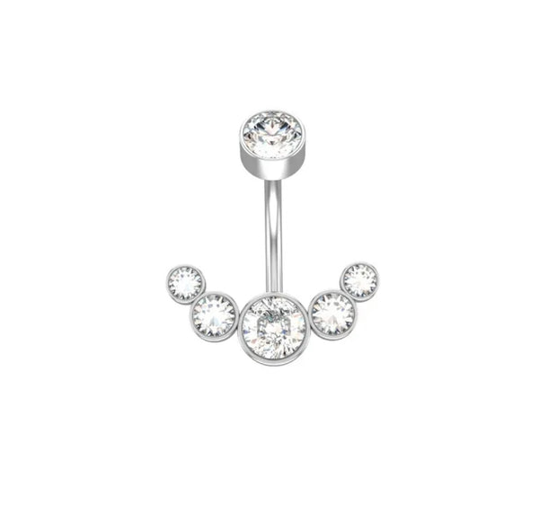 Piercing ombelico crystal punti luce Double face