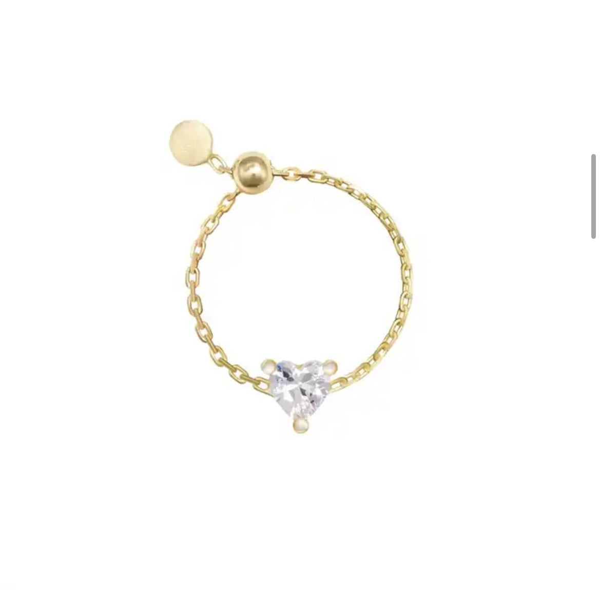 Anello soft catenella regolabile argento 925 bianco