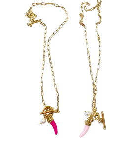 Collana Chain cornetto e perla