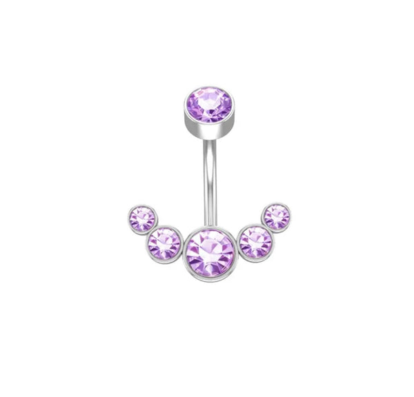 Piercing ombelico crystal punti luce Double face