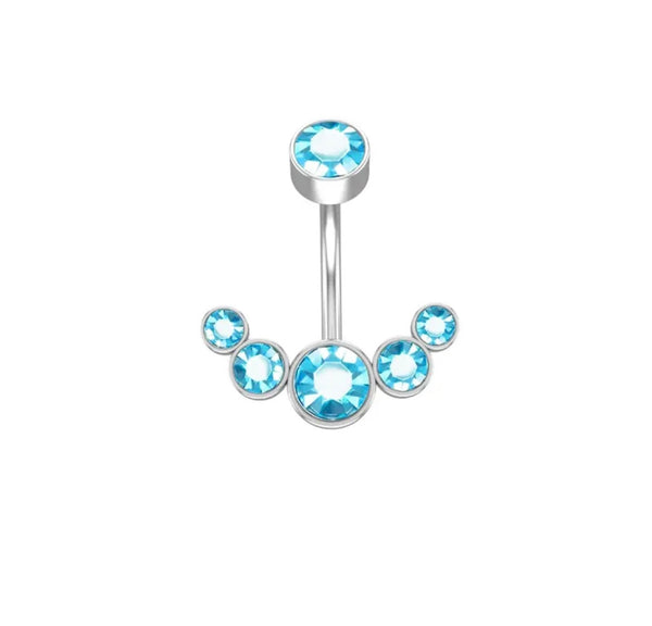 Piercing ombelico crystal punti luce Double face