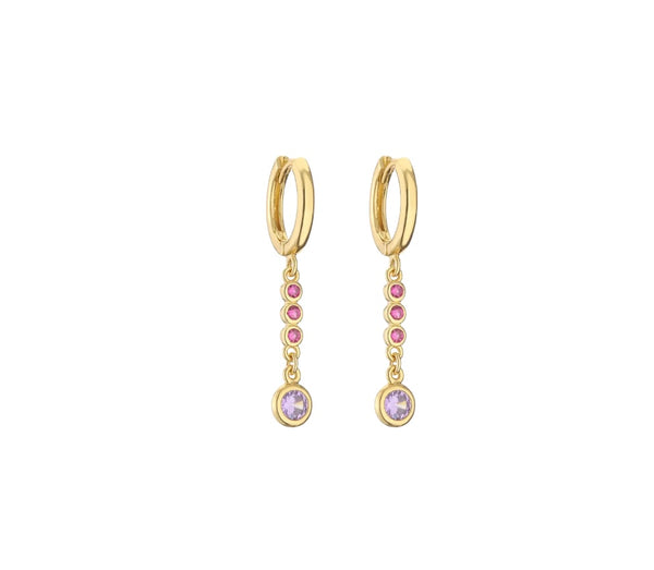 Mono orecchino con charms barra punto luce