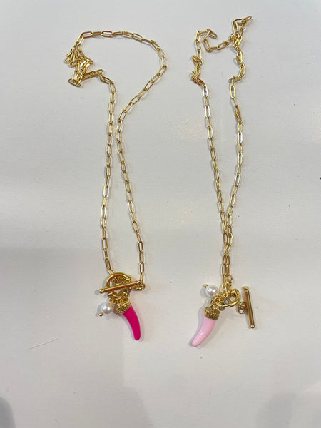 Collana Chain cornetto e perla