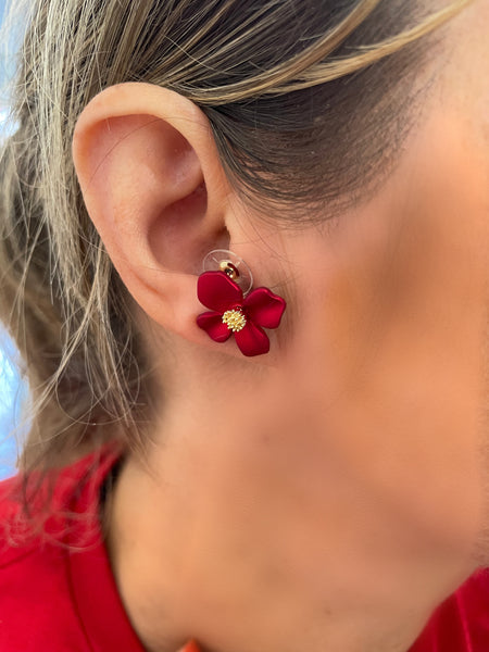 Coppia orecchini fiorellino fiordaliso  argento 925