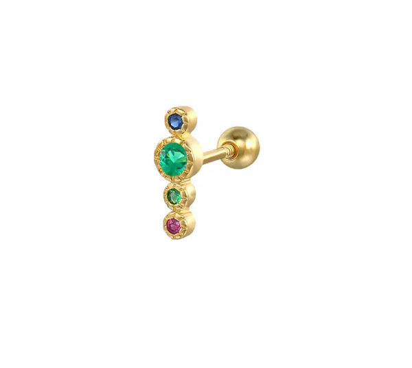 Mono orecchino piercing argento 925