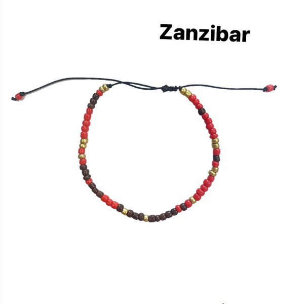 Bracciale cavigliera micro perline