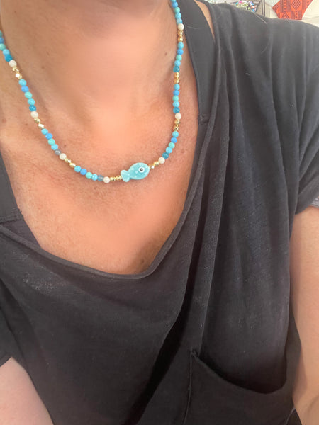 Collana pesciolino portafortuna