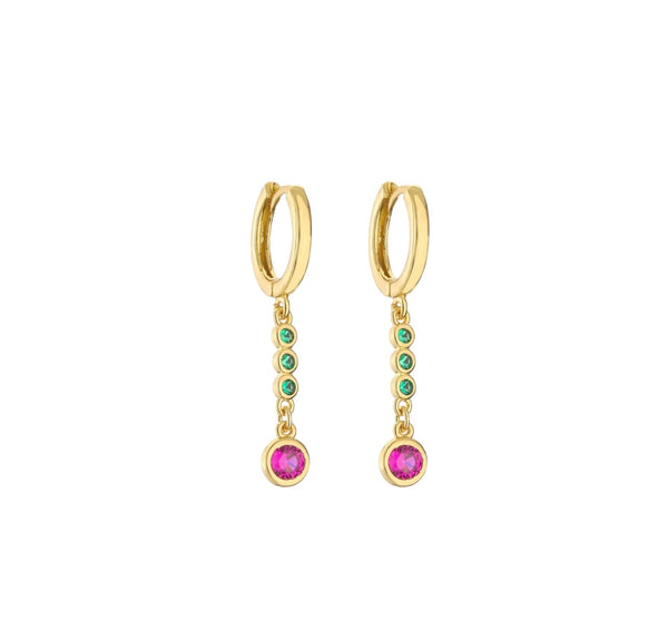Mono orecchino con charms barra punto luce