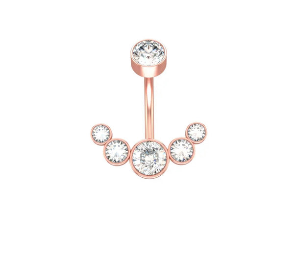 Piercing ombelico crystal punti luce Double face