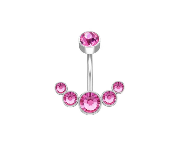 Piercing ombelico crystal punti luce Double face
