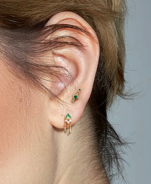 Mono orecchino piercing argento 925