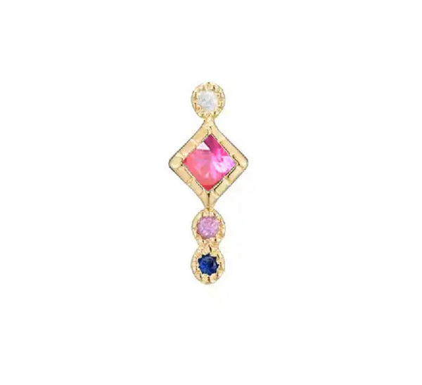 Mono orecchino piercing argento 925